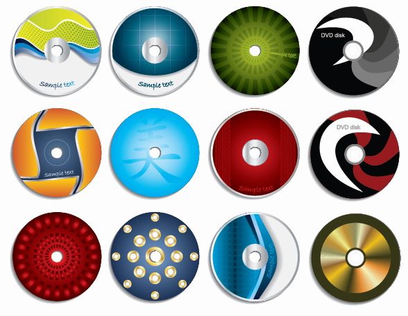 free vector CD Labels Vector Graphic Set